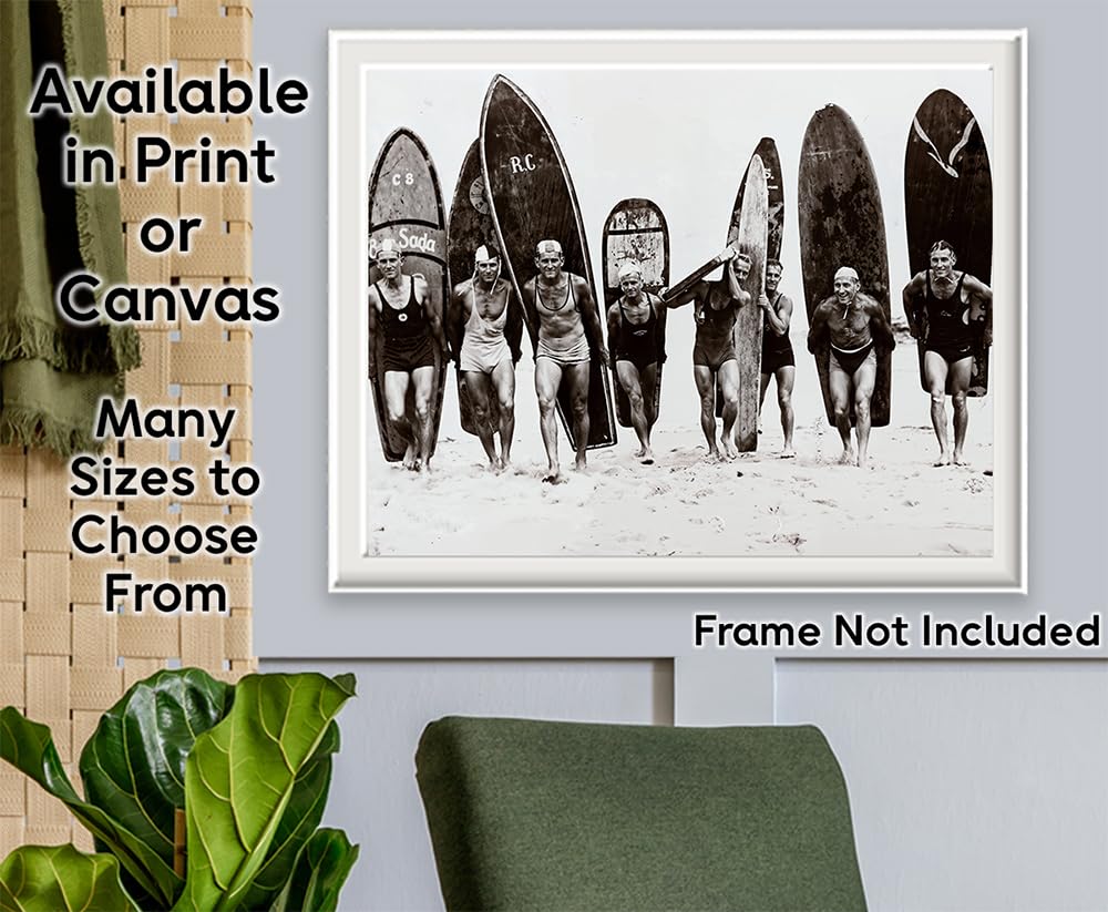 Amazon.com: Vintage Surfers Old Vintage Surf Photo - 18x24